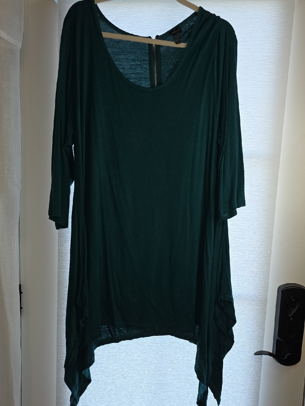 Women’s Dark Green Draped Tunic Top